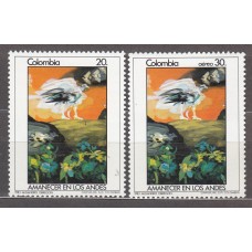Colombia - Correo 1983 Yvert 875+Aereo 730 ** Mnh Pintura