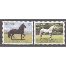 Colombia - Aereo 1987 Yvert 767/68 ** Mnh Fauna - Caballos