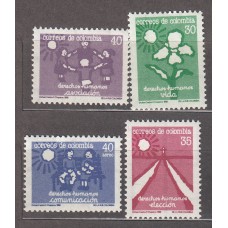 Colombia - Correo 1988 Yvert 916/18 + Aereo 776 ** Mnh Derechos del Hombre