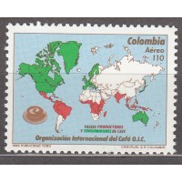 Colombia - Aereo 1989 Yvert 785 ** Mnh Organización Internacional del Cafe