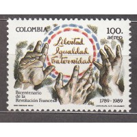 Colombia - Aereo 1989 Yvert 796 ** Mnh Revolución Francesa
