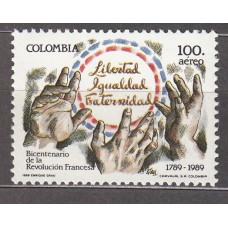 Colombia - Aereo 1989 Yvert 796 ** Mnh Revolución Francesa