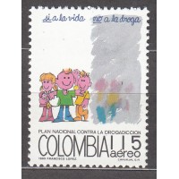Colombia - Aereo 1989 Yvert 801 ** Mnh Campaña contra la droga