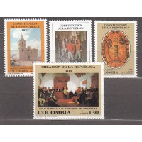 Colombia - Aereo 1989 Yvert 805/8 ** Mnh 170 Aniversario de la Republica