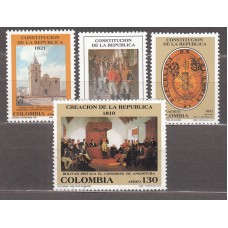 Colombia - Aereo 1989 Yvert 805/8 ** Mnh 170 Aniversario de la Republica