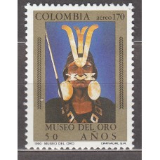 Colombia - Aereo 1990 Yvert 822 ** Mnh Museo del Oro