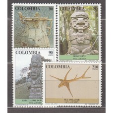 Colombia Correo 1991 Yvert 971/72+ aereo 836/37 ** Mnh Arte Precolombino
