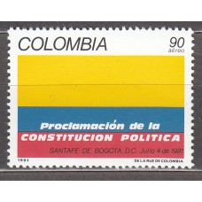 Colombia - Aereo 1991 Yvert 842 ** Mnh Proclamación de la Constitución