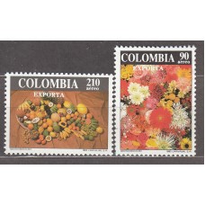 Colombia - Aereo 1991 Yvert 843/44 ** Mnh Flora