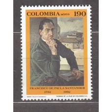 Colombia - Aereo 1991 Yvert 845 ** Mnh General Santander