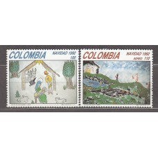 Colombia - Correo 1992 Yvert 992+Aereo 860 ** Mnh Navidad