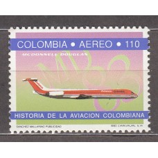 Colombia - Aereo 1992 Yvert 857 ** Mnh Avión