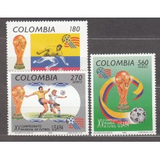 Colombia - Correo 1994 Yvert 1018+aereo 887/88 ** Mnh Copa del mundo de Fútbol - Deportes