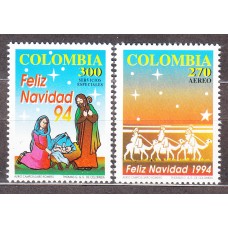 Colombia - Correo 1994 Yvert 1024+Aereo 892 ** Mnh ** Mnh Navidad