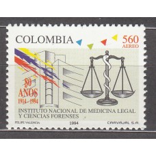Colombia Aereo 1994 Yvert 891 ** Mnh Medicina