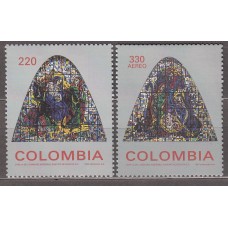Colombia - Correo 1995 Yvert 1051+ aereo 907 ** Mnh Vidreras