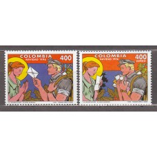 Colombia - Correo 1996 Yvert 1069+aereo 946  ** Mnh Navidad