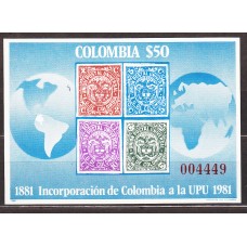 Colombia - Hojas Yvert 37 ** Mnh Filatelia - UPU