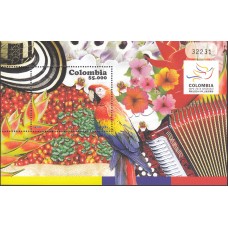 Colombia - Hojas Yvert 68 ** Mnh Fauna - Aves - Loro