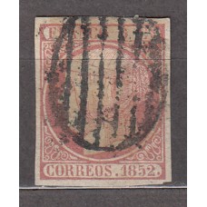 España Clásicos 1852 Edifil 12a Usado rosa oscuro