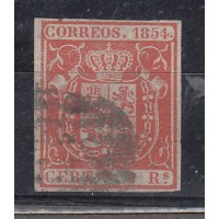 España Clásicos 1854 Edifil 25 Usado con defecto