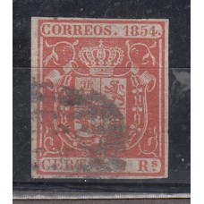 España Clásicos 1854 Edifil 25 Usado con defecto