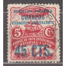 Asturias y Leon Correo 1937 Edifil 9 usado