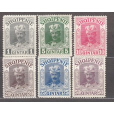 Albania Correo 1920 Yvert 97/105 * Mh  nº 97 (*) 6 valores sin sobrecarga  