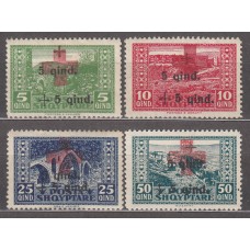 Albania Correo 1924 Yvert 140/43 * Mh Cruz Roja