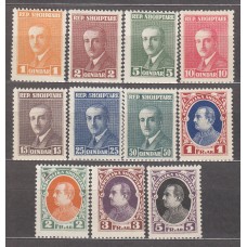 Albania Correo 1925 Yvert 166/76 ** Mnh Ahmed Zogou Presidente  Personajes