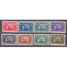 Albania Correo 1938 Yvert 241/48 ** Mnh Boda del Rey - Personajes