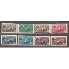 Albania Correo 1947 Yvert 354/61 ** Mnh Trenes