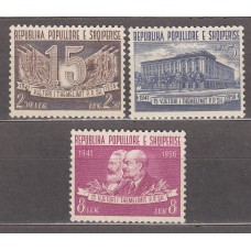Albania Correo 1957 Yvert 472/74 ** Mnh Partido del Trabajo