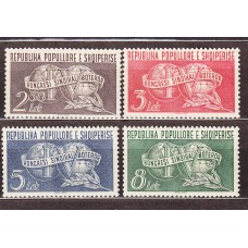 Albania Correo 1957 Yvert 475/78 ** Mnh Sindicatos Obreros