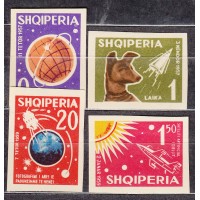 Albania Correo 1962 Yvert 565/88 sin dentar ** Mnh Vehiculos Espaciales 