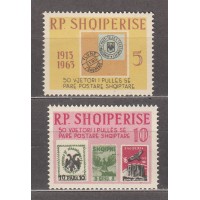 Albania Correo 1963 Yvert 624/25 ** Mnh Cincuentenario del Sello 