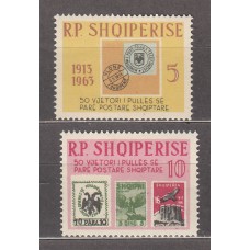 Albania Correo 1963 Yvert 624/25 ** Mnh Cincuentenario del Sello 