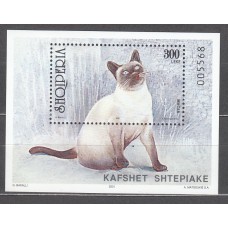 Albania Hojas 2001 Yvert 103 ** Mnh Fauna - Gato