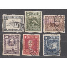 Ecuador - Correo 1936 Yvert 332/37 usado Fauna