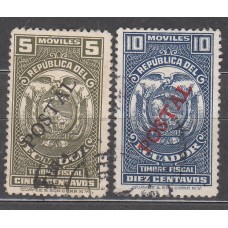 Ecuador Correo 1937 Yvert 351/52 usado