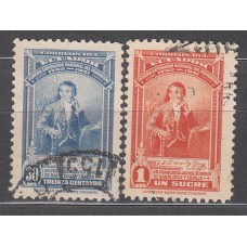 Ecuador Correo 1941 Yvert 392/93 usado Personajes