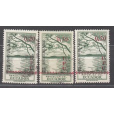 Ecuador - Correo 1949 Yvert 518/20 usado UPU