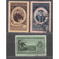 Ecuador Correo 1957 Yvert 612/14 usado