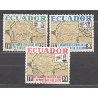 Ecuador Correo 1964 Yvert 723/25 usado Mapa