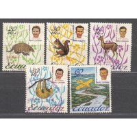 Ecuador Correo 1965 Yvert 729/33 usado Fauna