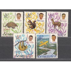 Ecuador Correo 1965 Yvert 729/33 usado Fauna