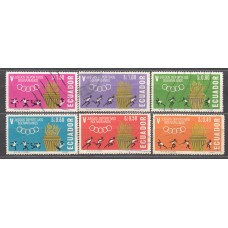 Ecuador Correo 1965 Yvert 738/43 usado Juegos Deportivos Panamericanos