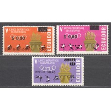 Ecuador Correo 1967 Yvert 771/73 ** Mnh Juegos Deportivos