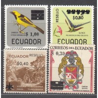 Ecuador Correo 1967 Yvert 789/92 * Mh 