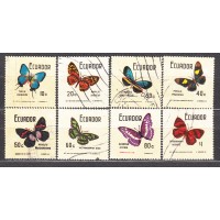Ecuador Correo 1970 Yvert 844/51 usado Fauna - Mariposas